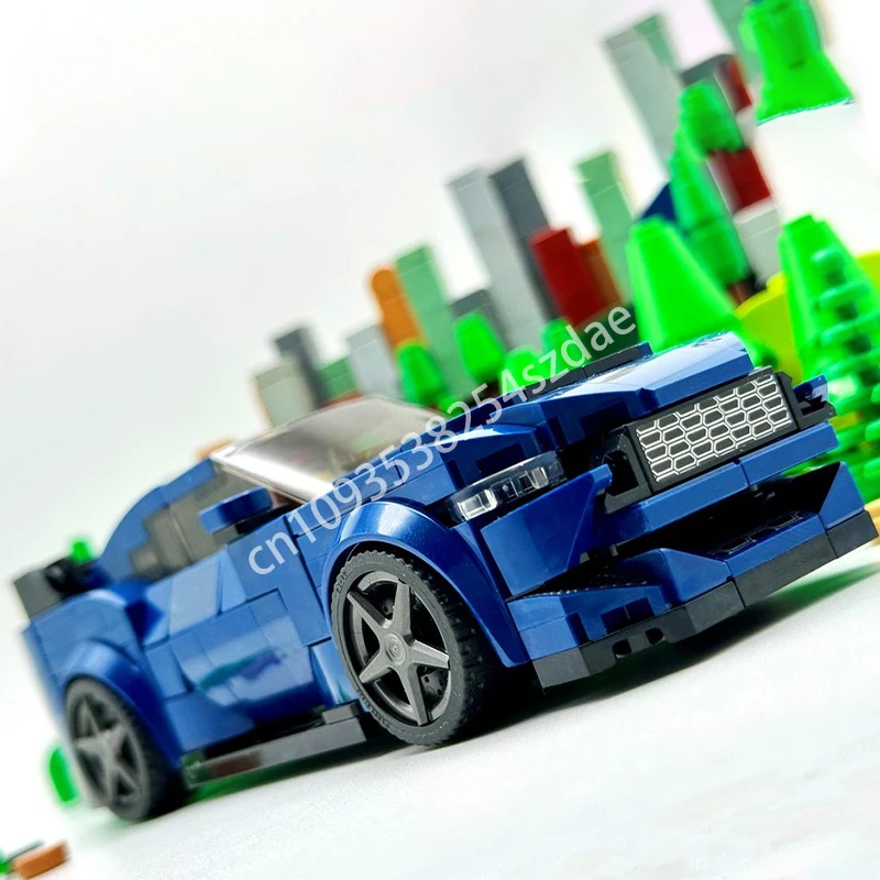 

253pcs MOC Tough Mustangss Dark Horse City Champions Super Car Building Blocks Educational Christmas toy Gift Constructing