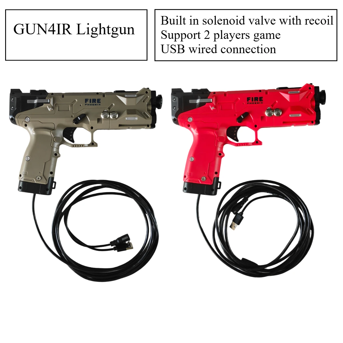 GUN4IR GunAccessories Lightgun Recoil Vibration USB Wired Connection For PC Shooting Game Simulator Coin Arcade Game Machine