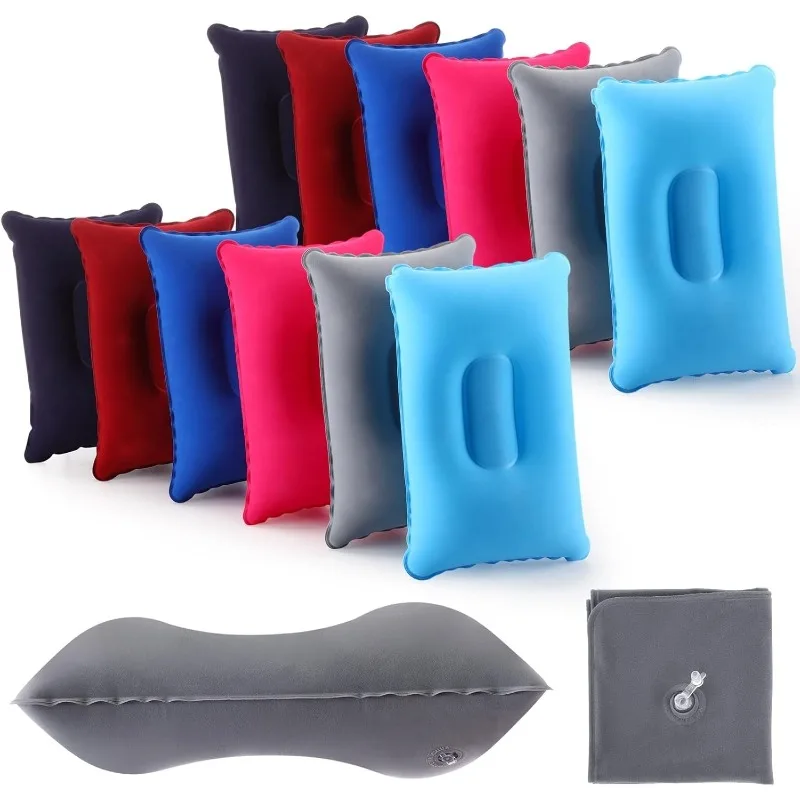 Portable Fold Inflatable Air Pillow Outdoor Travel Sleeping Camping Neck Stretcher Backrest Car Office Plane Comfortable Pillow