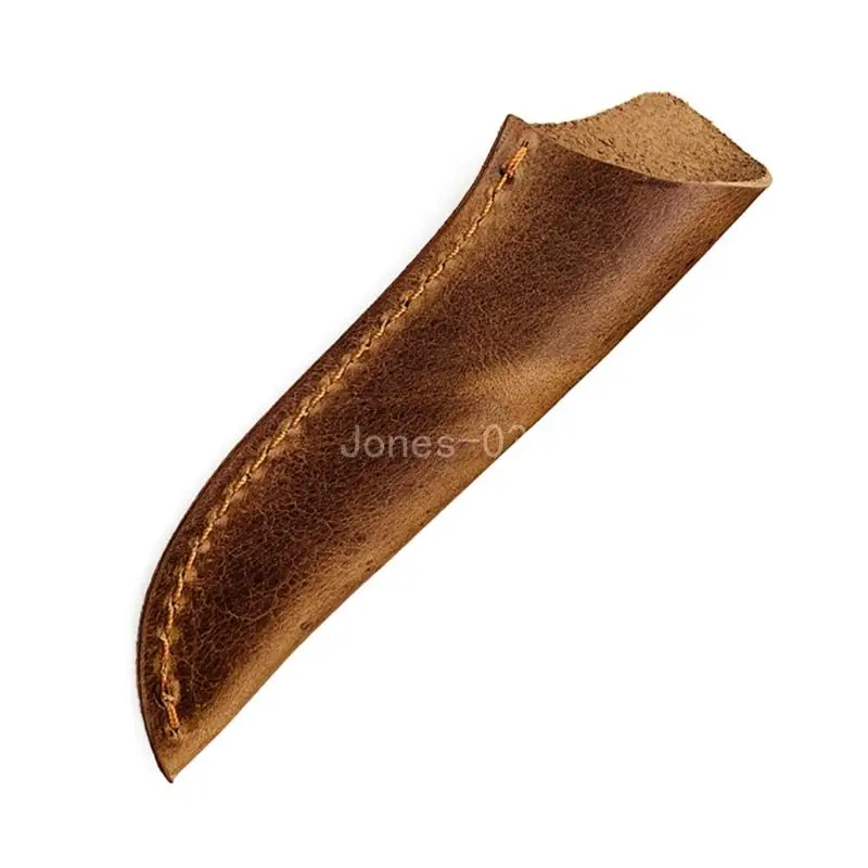 Q6PE Cowhides Leather Case for Fruit Knife DIY Straight Knife Cowhides Leather Sheath