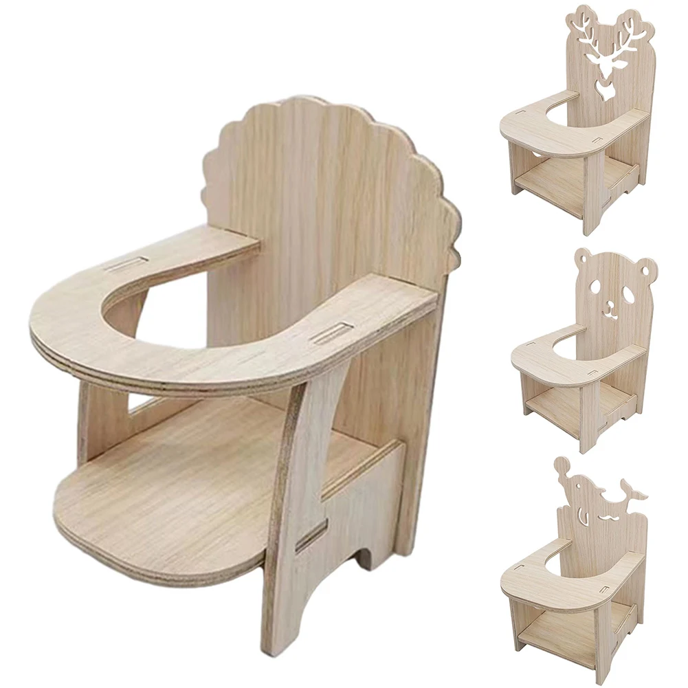 Hamster Chair Chinchilla Toys Interesting Mini Wooden Feeding Chair For Lovely Guinea Animal Cage Accessories