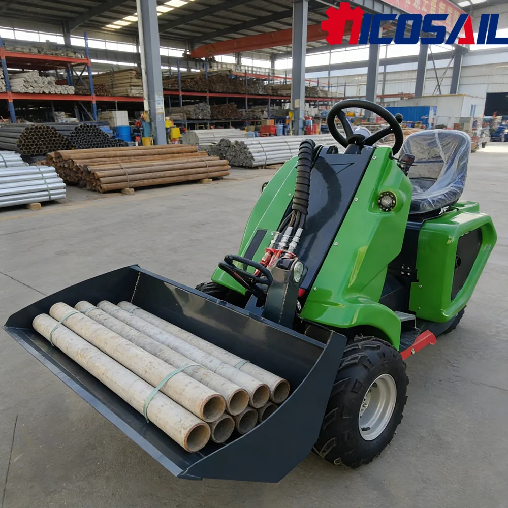 

Мини-погрузчик Nicosail с 3 колесами для перемещения тюков сена на фермах и ранчо, для строительства садовых дорожек, высокая эффективность