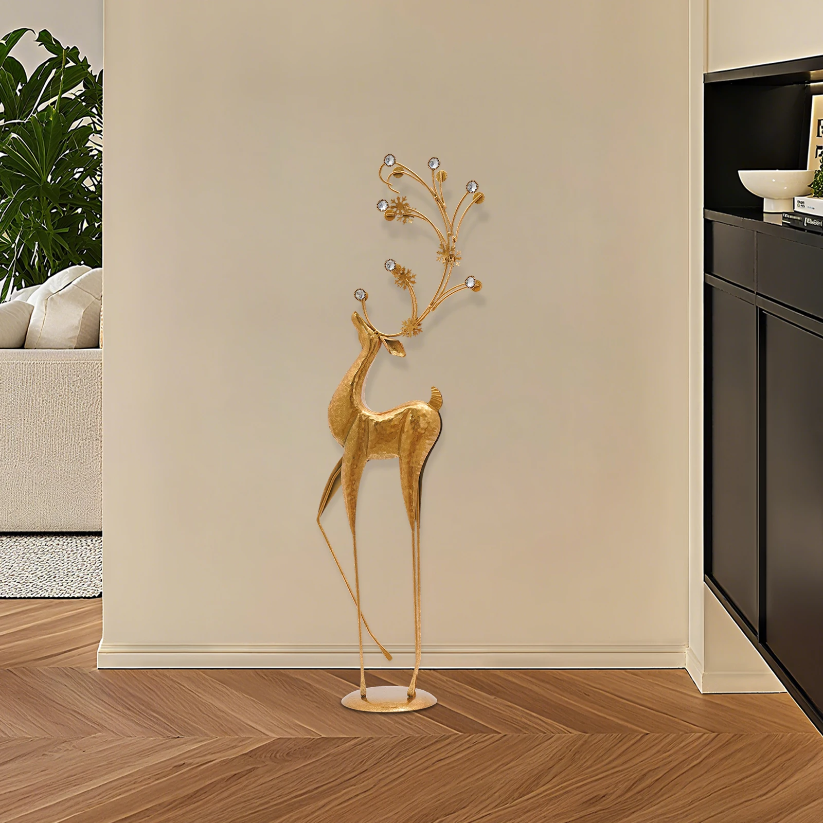 

Small Deer Figurine - Resin Ornament, Decorative Deer Statue for Home, Shelf & Desk, Sturdy Decorative Ornament