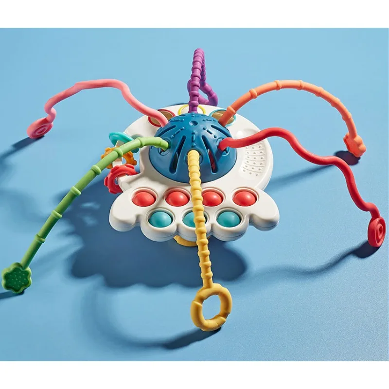 

Игрушка Octopus Lala Le для младенцев 0-1 года — функция укуса Пресс, тренировка и развлечение рисования, отличная игрушка в подарок для младенцев и малышей