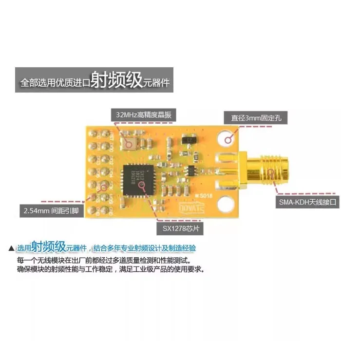 Módulo sem fio SX1278 433MHz L - Lora Sx1278 avaliação e preço