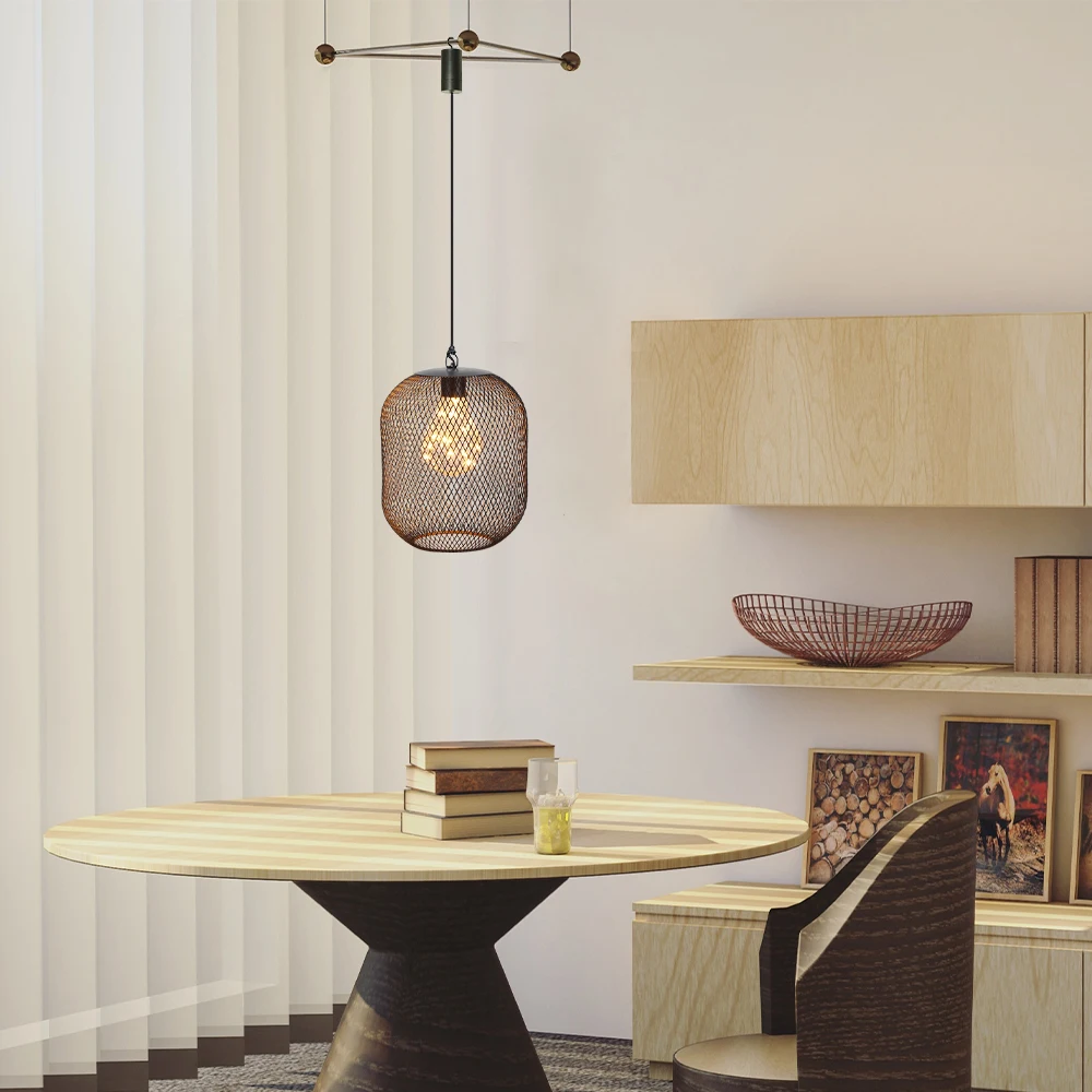 Lampa wisząca na baterie, bezprzewodowa, dekoracyjna lampa wisząca, metalowe latarnie z siatki do domu, ogrodu, na patio, do użytku wewnątrz i na zewnątrz.