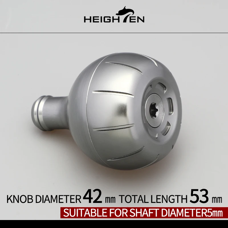 ترقية مقبض بكرة دوارة 42 مم من HEIGHTEN - طرف تنقيط من الألومنيوم للفضاء الجوي مع قبضة واحدة متدرجة لبكرات الصيد #1