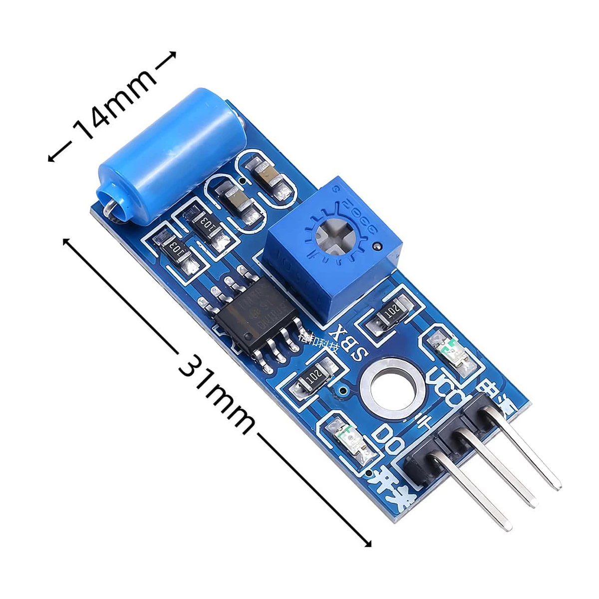 SW-420 Normally Closed Alarm Vibration Sensor Module Vibration Switch for Arduino Smart Vehicles Robots Alarm  Systems Projects