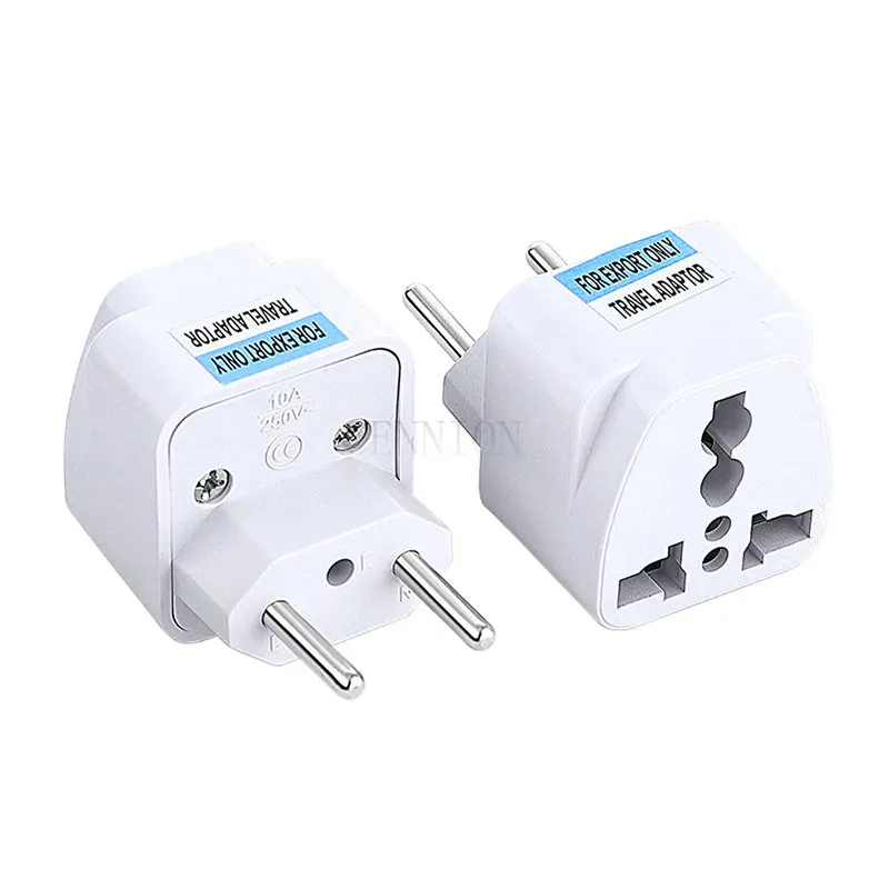 Iron CN AU US To EU KR RUS 4.8mm AC DC Power Plug Adapter Travel Adaptor Convertor for Korea Russia Europe