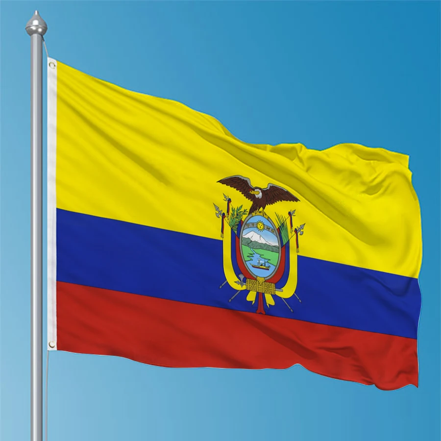 Bandera de Ecuador Poliéster Impreso Resistente UV Decoración Exterior - imagen 3
