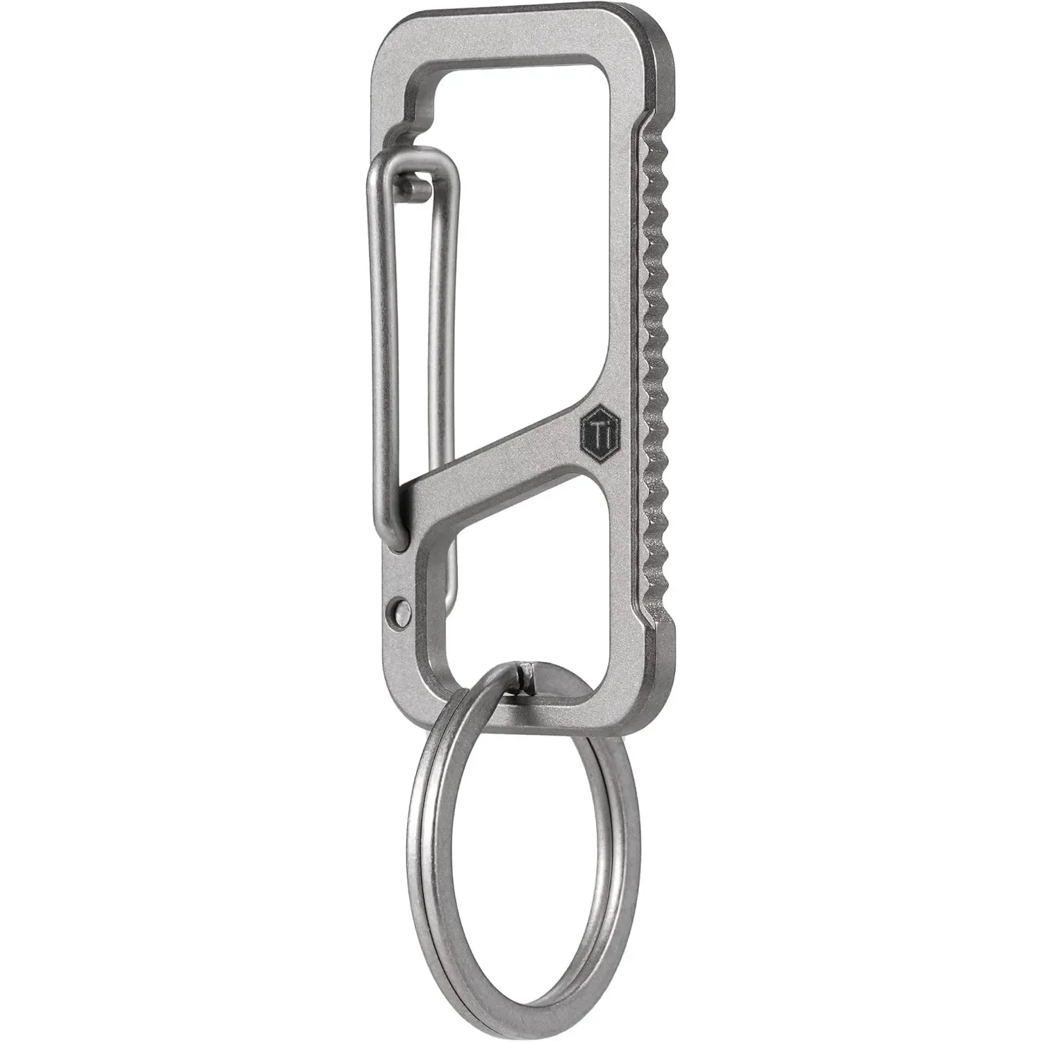 KeyUnity KM06 Keychain Carabiner Clip, Anti-Lost Quick Release Titanium Key Holder