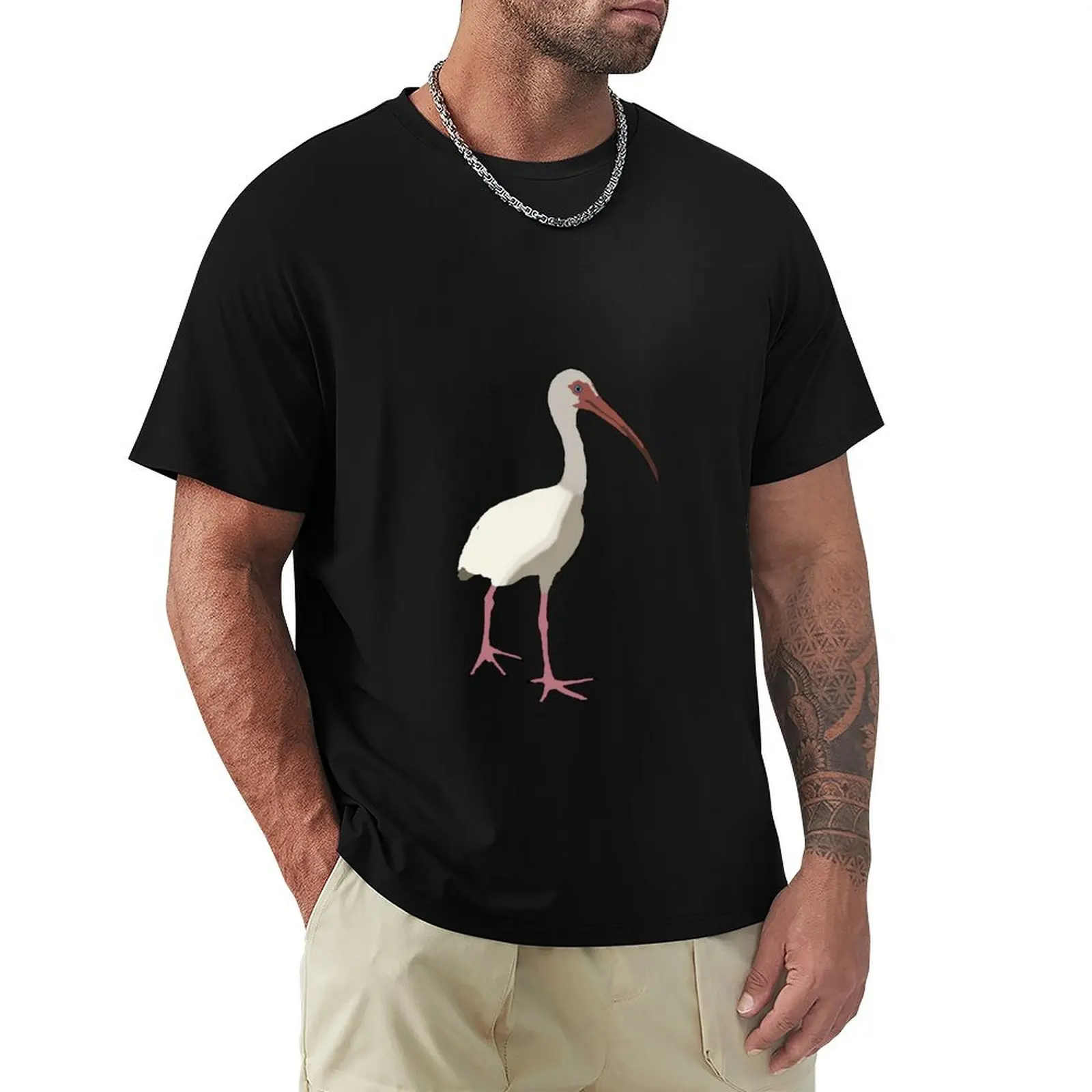 

Stork Bird T-shirt anime oversized tops plus sizes black t shirts for men