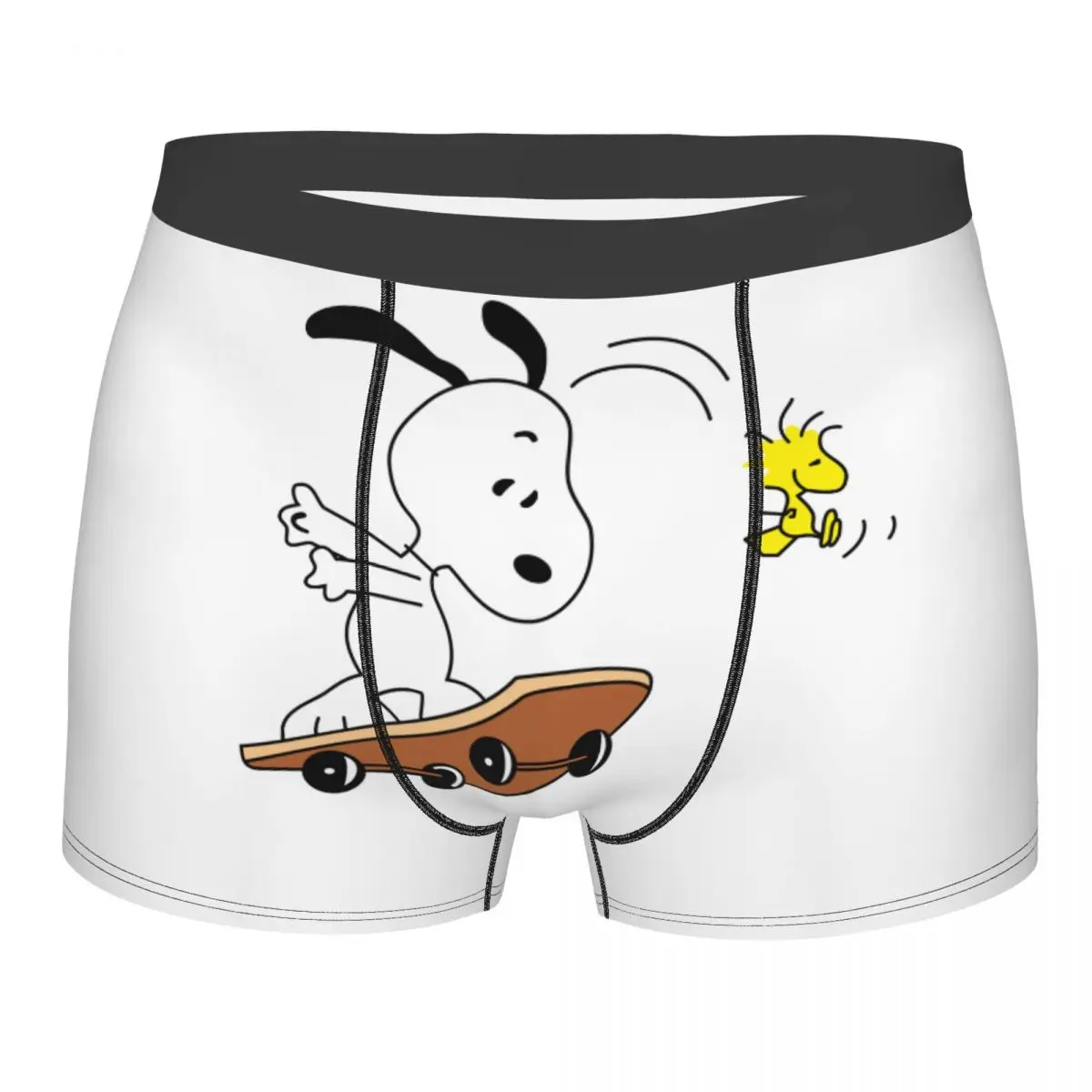 

Крутые трусы-боксеры с мультяшными персонажами Снупи и Вудсток, мужские эластичные трусы-брифы с аниме-принтом