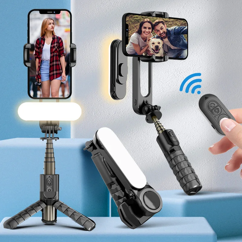 Gimbal Stabilisateur Estabilizador Selfie Stick Fill Light Smartphone Baseus Handheld Action Kameralar Bluetooth Tripod Gymbal