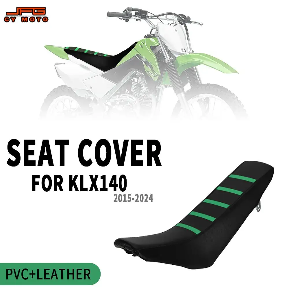 

For Kawasaki KLX140 Seat Cover 2015-2024 Non-Slip PVC Resistant Black Green Off-Road Accessories Electric Dirt Pit Bike Parts