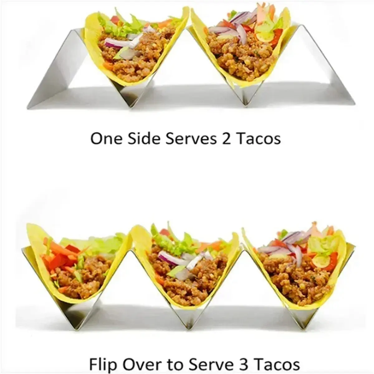 

Taco Basket Holds 8 Shell Deep Fryer Taco Holder Baskets Taco Fry with Grip Handle French Fries Frying Fried Basket Tool