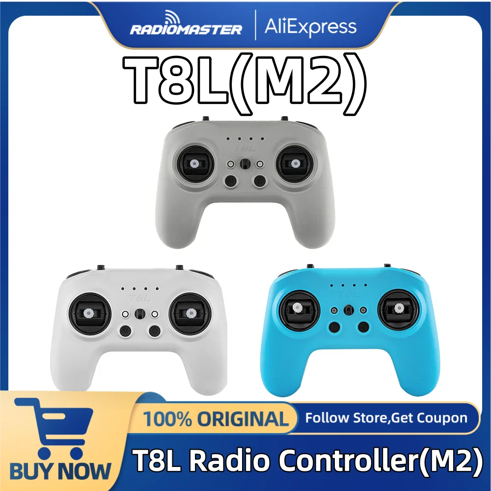 

Радиоконтроллер RadioMaster T8L 2.4G ELRS, 10-канальный передатчик с датчиками Холла, пульт дистанционного управления USB-C для FPV дронов