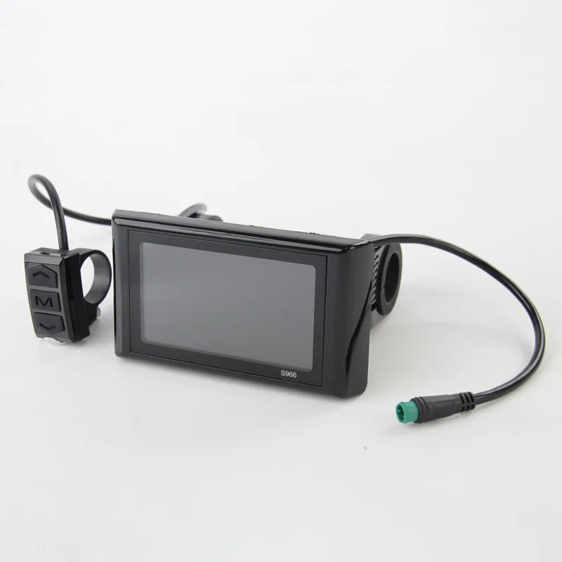 Black S966 Display for Electric Bikes Supporting NO.For 2 Protocol For 24-7For 2V Input Voltage 100x61mm Dimensions ABS