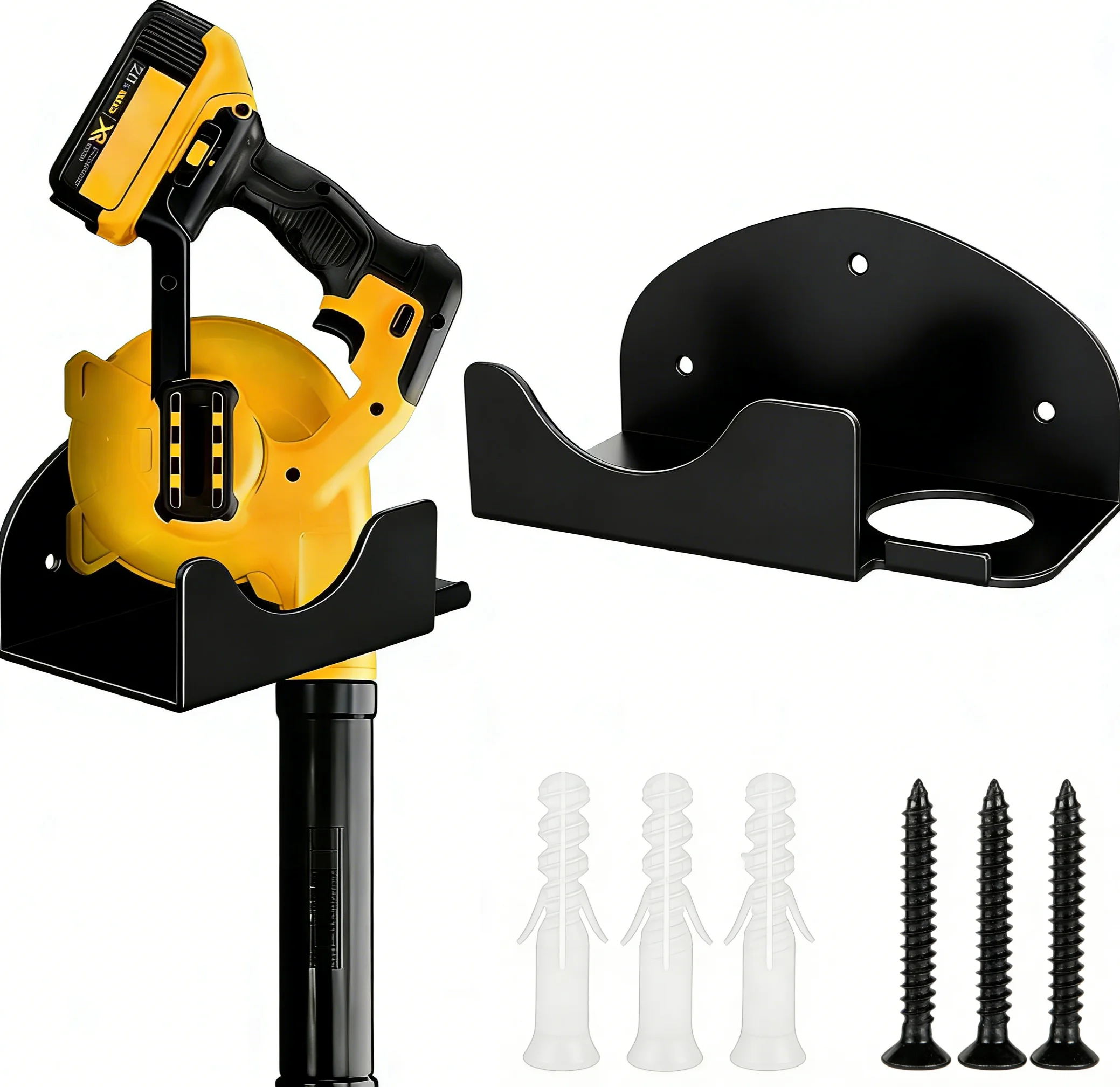 Power Tools Store - Черная настенная металлическая стойка для инструментов,