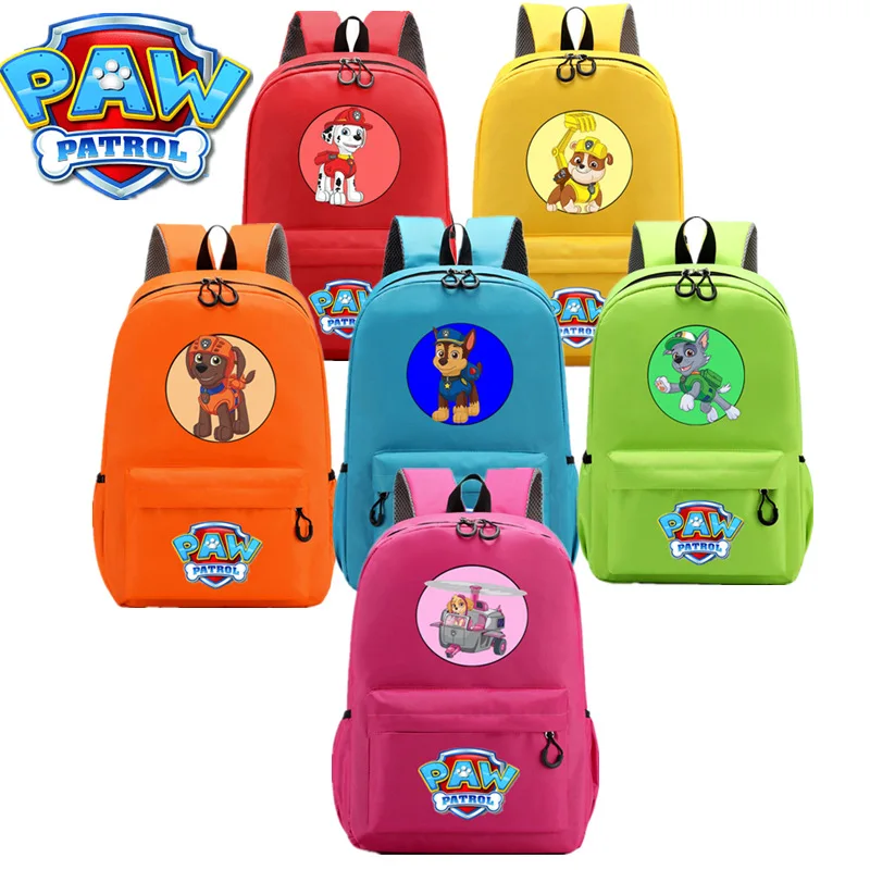 

Anime Paw Patrol Backpack Schoolbag Student Action Toy Chasing Skye Everest Marshall Dog Large Capacity Shoulder Bag Boy Gift