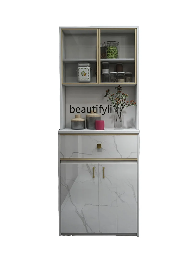 

Light Luxury Stone Plate Sideboard Cabinet Home Kitchen Locker Living Room Wall Cabinet Tea Side Cabinet