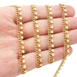 1 Meter PVD Gold Stainless Steel Flat Snake Chains for DIY Jewelry Boho Pendant Necklaces Bracelets Earrings Findings Supplies