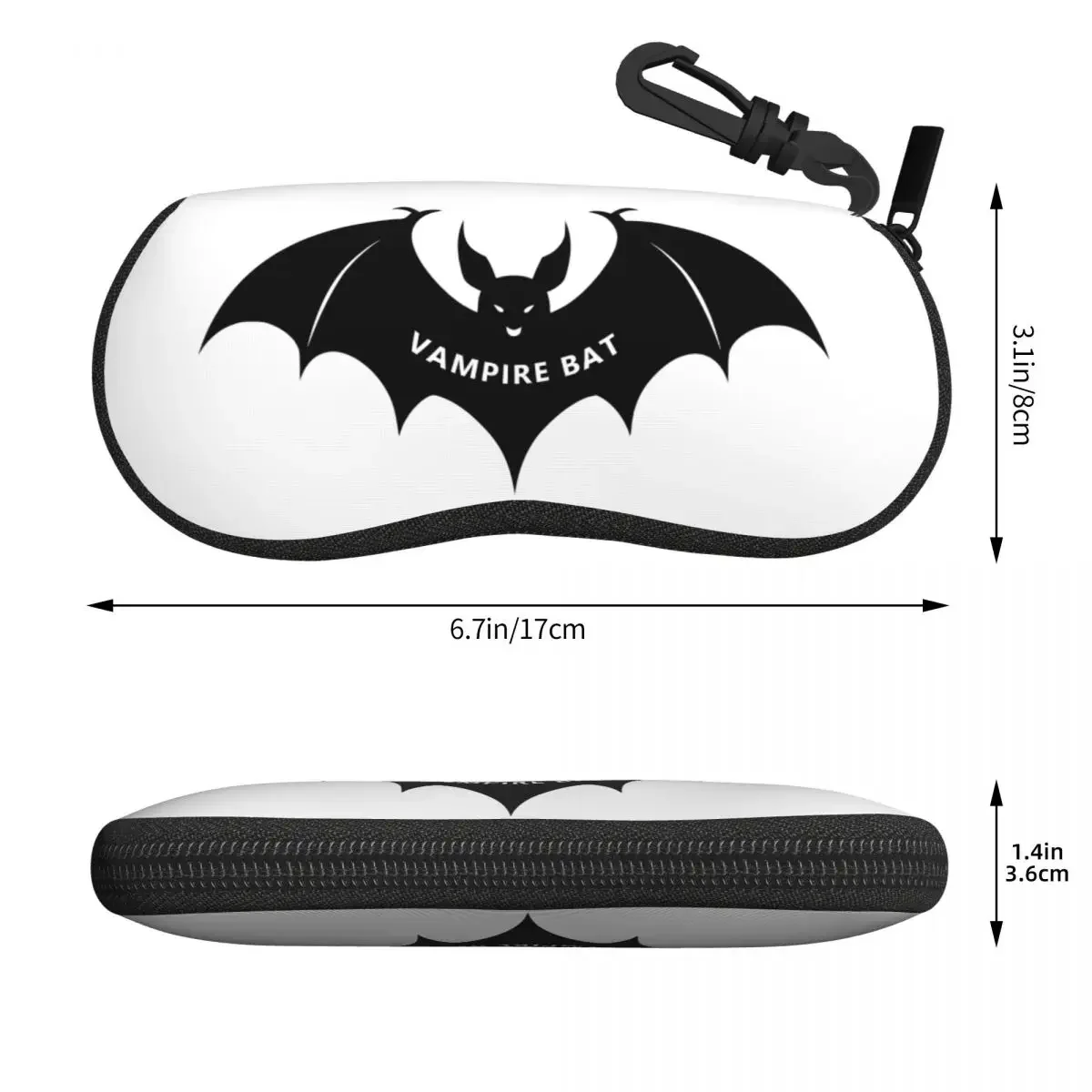 Custom Halloween Vampire Bat Eyeglass Glasses Case Women Men Soft Sunglasses Protective Box