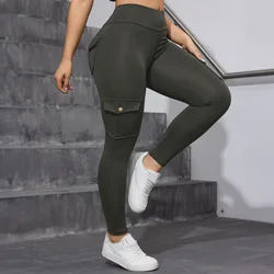 CHRLEISURE Seamless Yoga Pant with Pocket Women's Hip Lifting Sport Leggings Gym High Waist Fitness Tight Elastic Slim Workwear