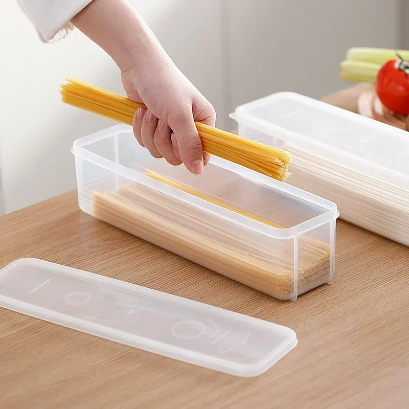 Kitchen Noodle Spaghetti Container Household Cereal Preservation Storage Box with Cover Spaghetti Box Kitchen Food Container