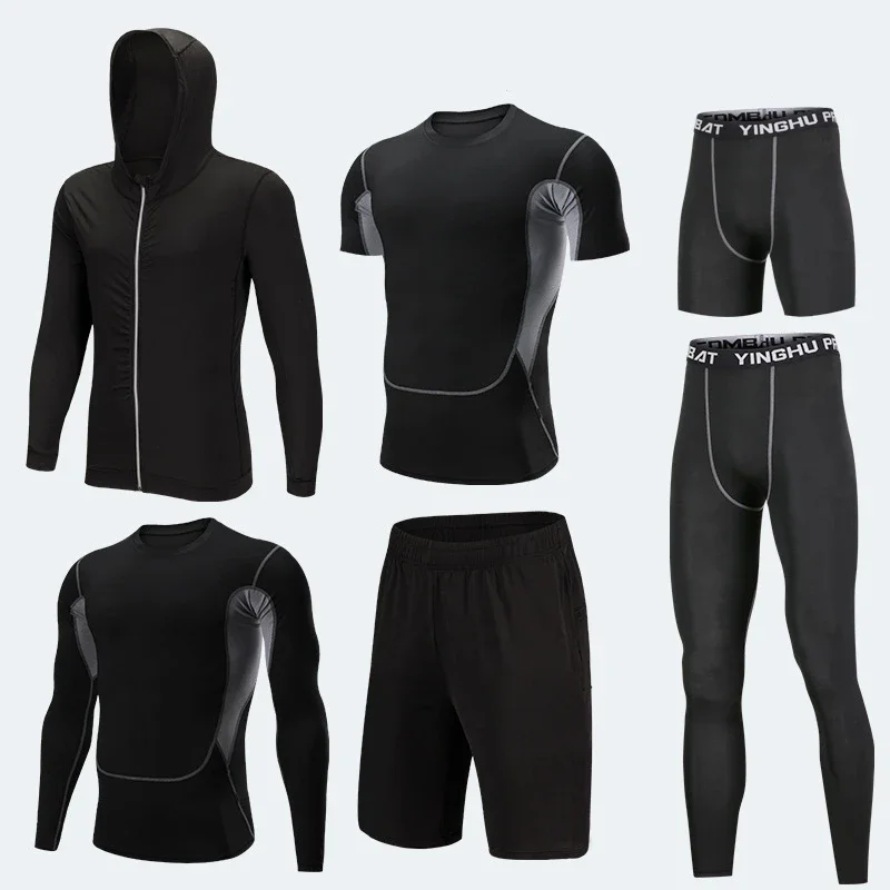 Nuova tuta sportiva da uomo set da corsa compressione basket tuta da calcio palestra Fitness tuta da allenamento abbigliamento da Jogging