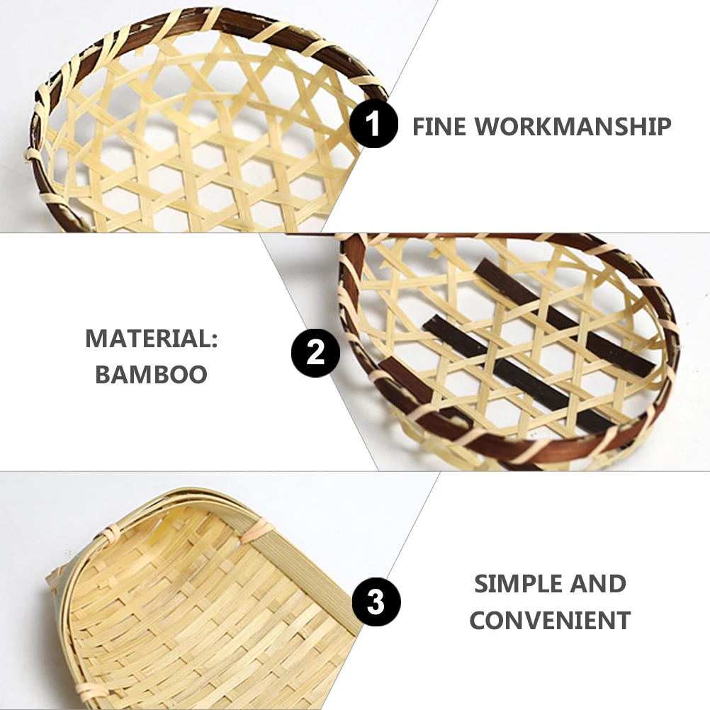 

8pcs Photo Props Mini Fruit Woven Decorative Photo Props Easy Decorative Basket Clean Durable Kitchen Bar Storage