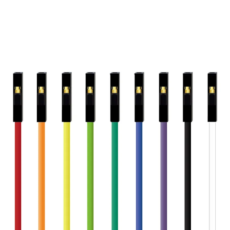 Câble Dupont multicolore 26awg, 2.54mm, fil de raccordement à 1 broche 1P-1P femelle à femelle/mâle à mâle pour Arduino 10CM/20CM/30CM/50CM