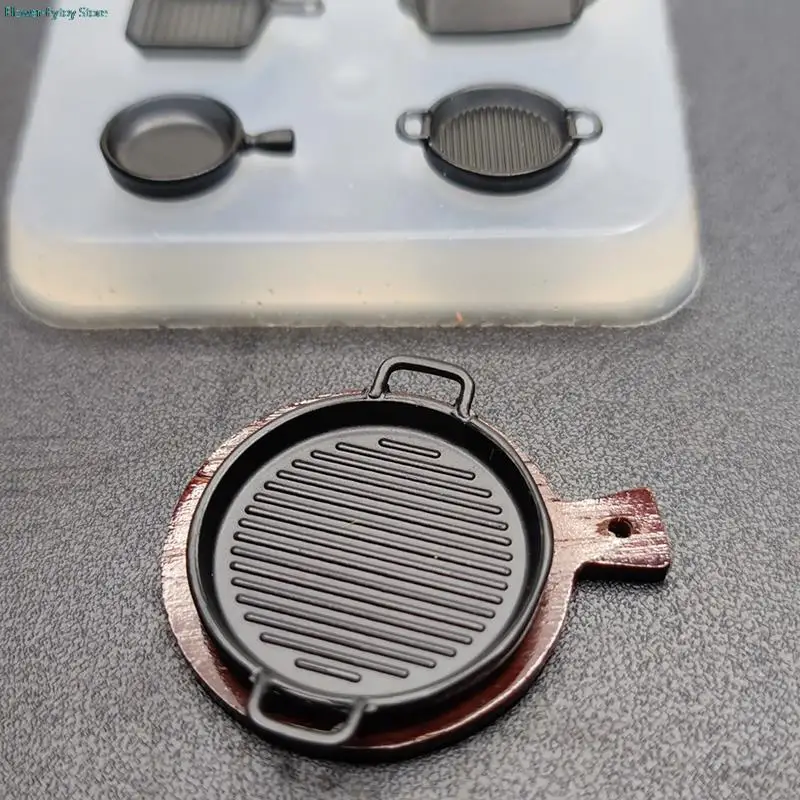 Kookgerei Vorm Poppenhuis Bakplaat Siliconen Vorm Poppenhuis Mini Pan Model Poppen Huis Kookgerei Accessoires