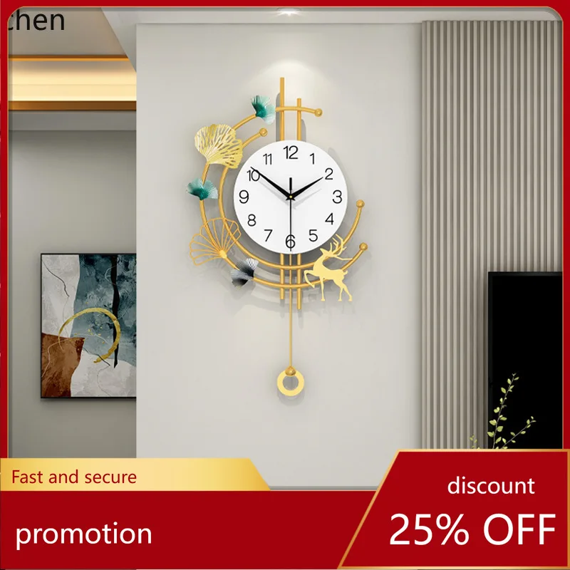 

ZML high-end silent decorative wall clock for living room, home, and dining room, creative new design clock