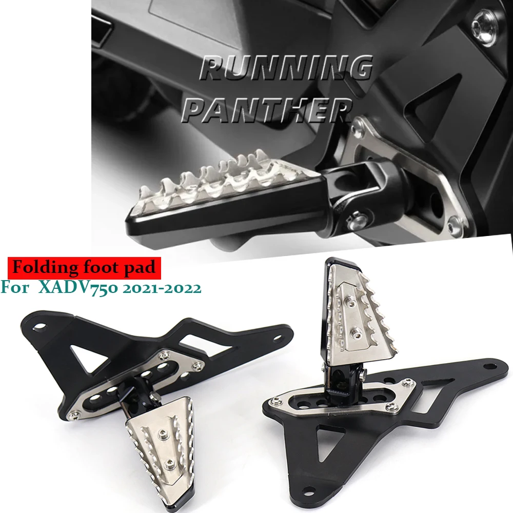 

X-ADV750 2021 2022 Motorcycle Passenger Rear Folding Footrests Foot Pegs Pedal Pads Stand Kit For Honda XADV X-ADV 750 Xadv750