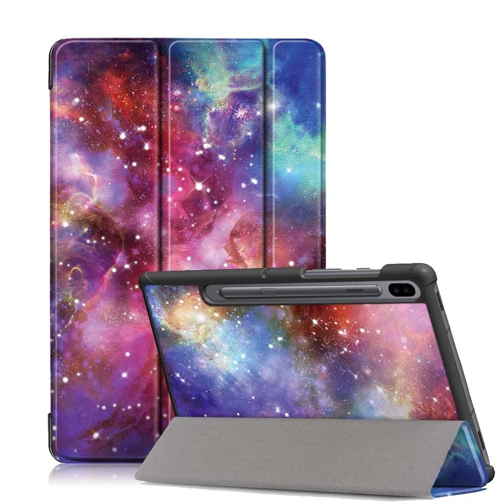 

Suitable for Samsung Tab S6 10.5 leather case SM-T860/T865 tablet protective case Caster three fold shell