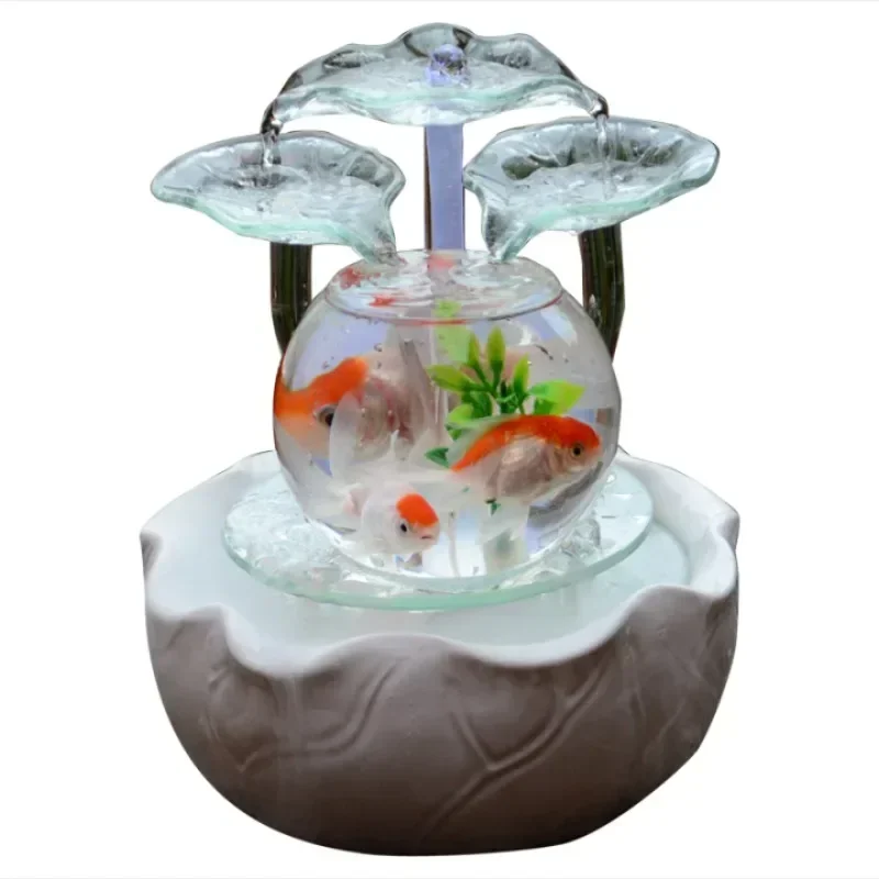 Home small living room fish tank water heater TV cabinet ornament