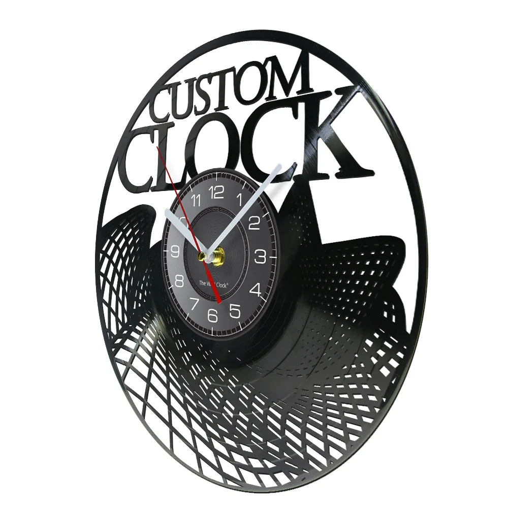 Vintage Custom Vinyl Record Wall Clock Custom Order Your design Your logo Your Personal Photos Personalized Vinyl Longplay Clock