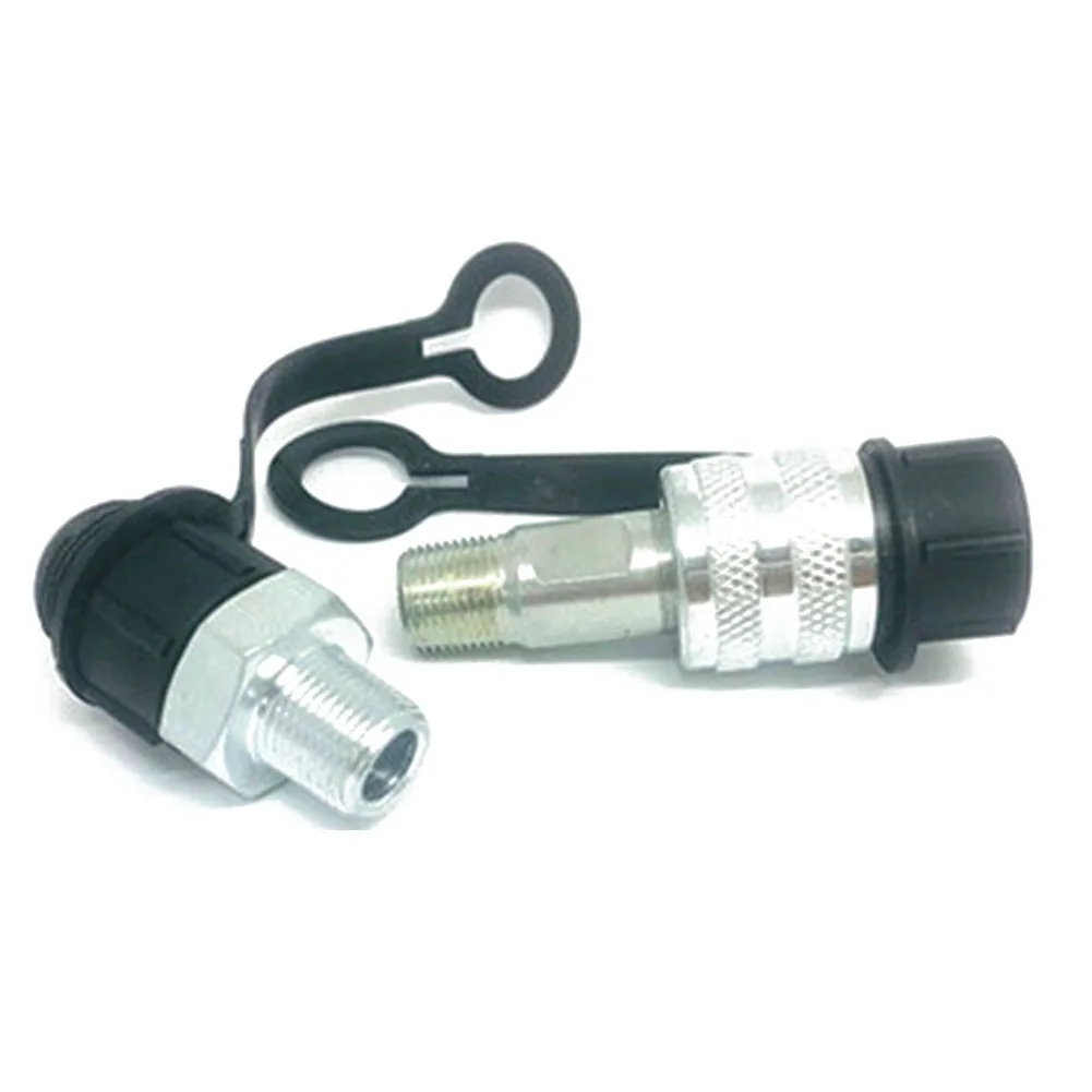 Giunto idraulico per officina Giunto meccanico Filettatura esterna in acciaio al carbonio Set di connettori rapidi diritti