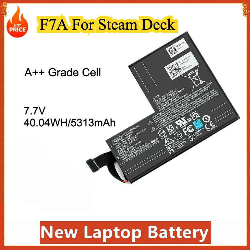 F7A 8.8V 5313mAh Li-polymer Replacement Battery for Steam Deck Handheld Gamepad Controller Rechargeable Batteries Accessories