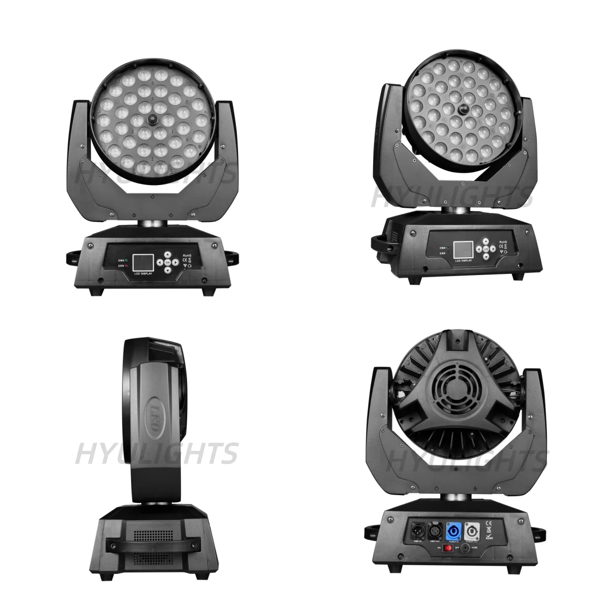 36x18W LED Zoom Wash Moving Head Licht RGBWA UV 6in1 Mit CTO Farbtemperatur DMX512 Bühnen-DJ-Bar-Beleuchtung – Detail 3