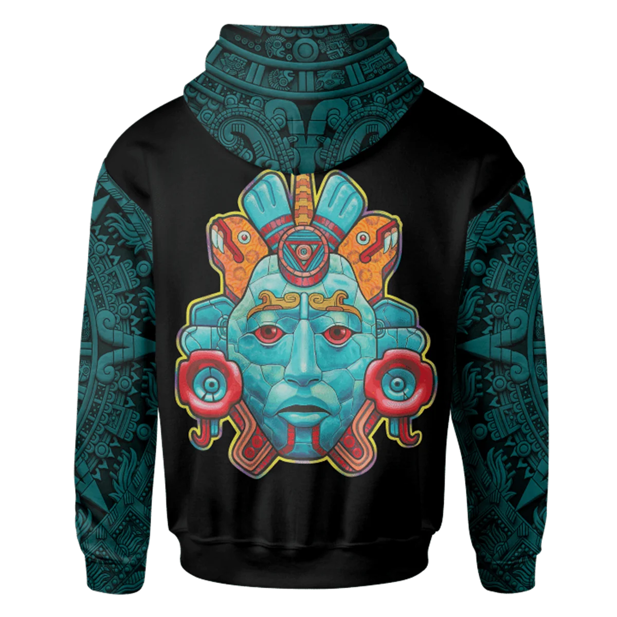 MAYA TURQUOISE MASK MAYA AZTEC 3D All Over Printed Unisex Hoodie Men Sweatshirt Streetwear Zip Pullover Casual Jacket Tracksuit