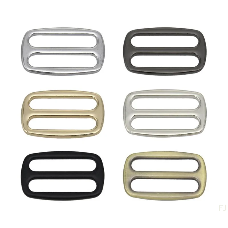 [YU]Middle Center Bar Adjuster Buckle Metal Three Glide Slide Buckle For Leather Craft Bag Strap Webbing 13/15/20/25/32/38/50mm