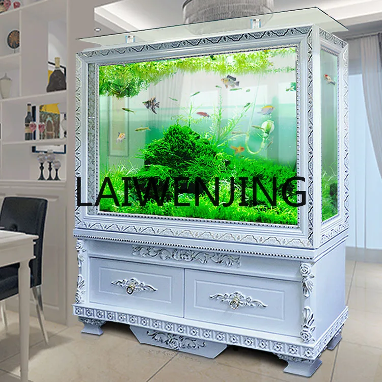 Ecological European-Style Dragon Fish Tank Replacement-Free Aquarium Glass Screen Hallway Bottom Filter Shoe Cabinet