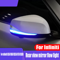 For Infiniti QX30 Q50 QX50 QX55 Q60 Q70l Rearview mirror water flow turn signal dynamic blue single yellow light water flow