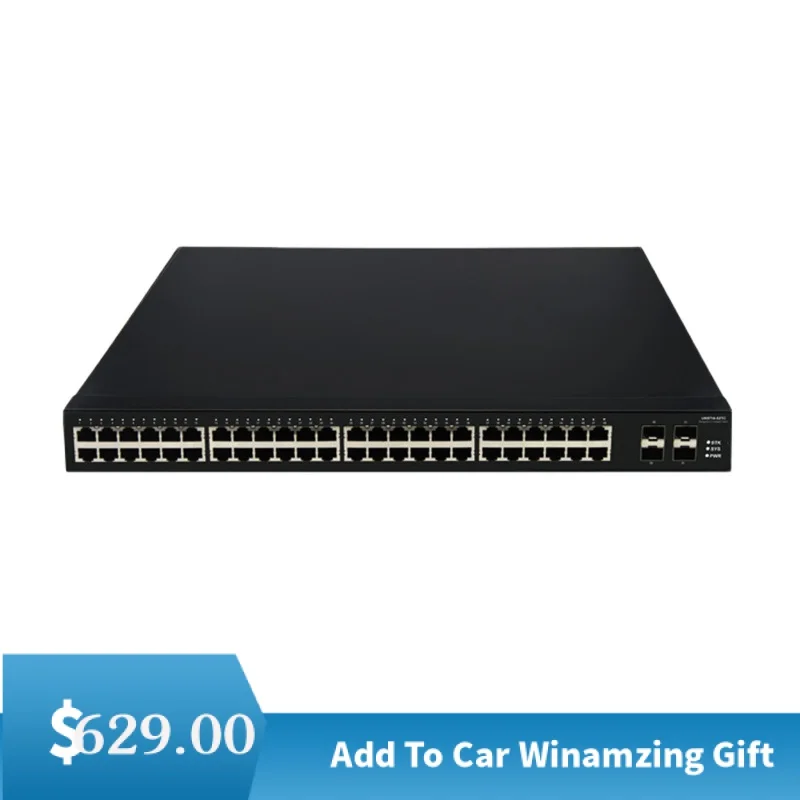 L3 Managed 48-Port 10/100/1000BASE-T + 4-Port 10G SFP+ Gigabit Ethernet Switch ,Network Switch Support VLAN, STP/RSTP