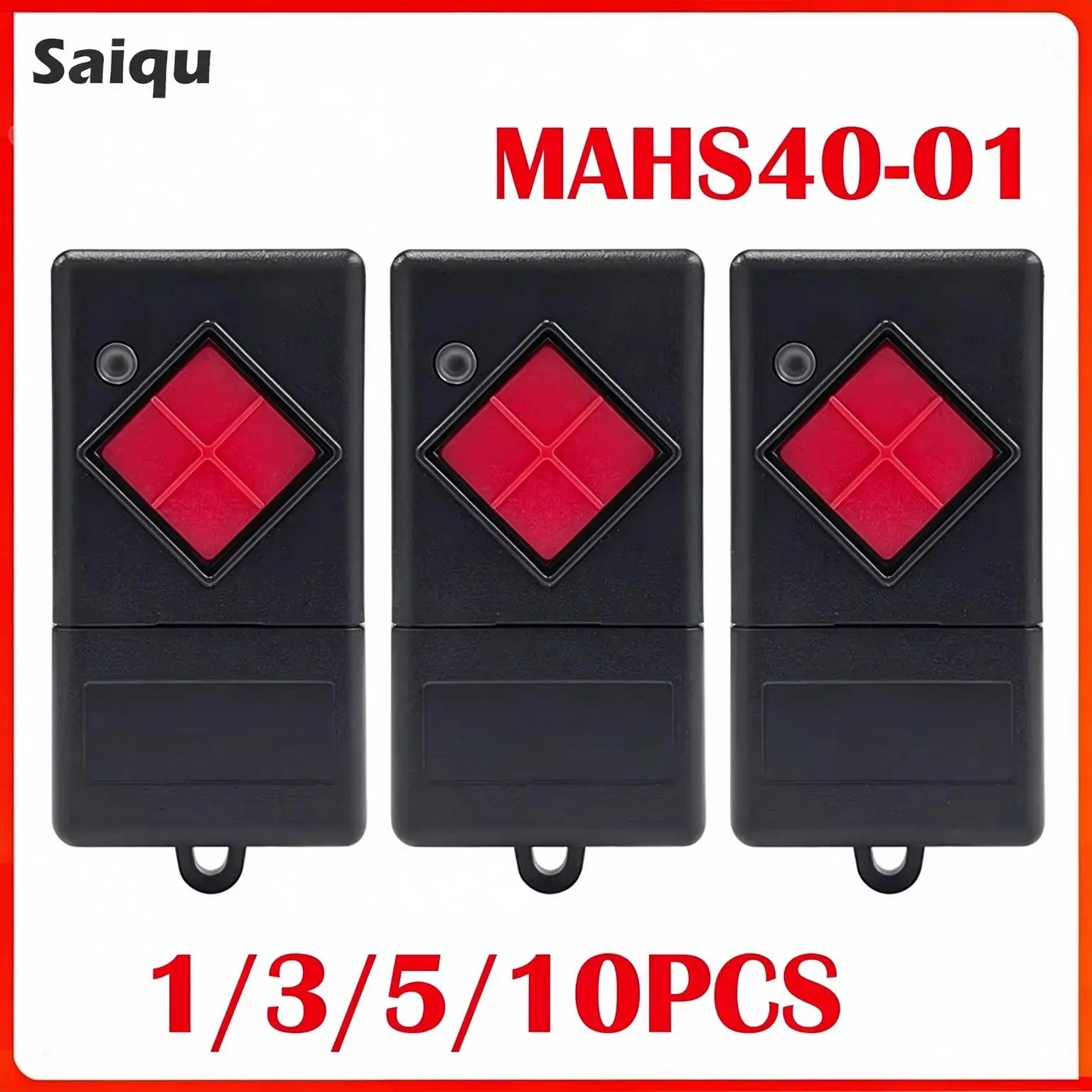 MAHS40-01 MAHS40-04 40.685mhz Handheld Transmitter 3PCS Red Button Garage Door Remote Control