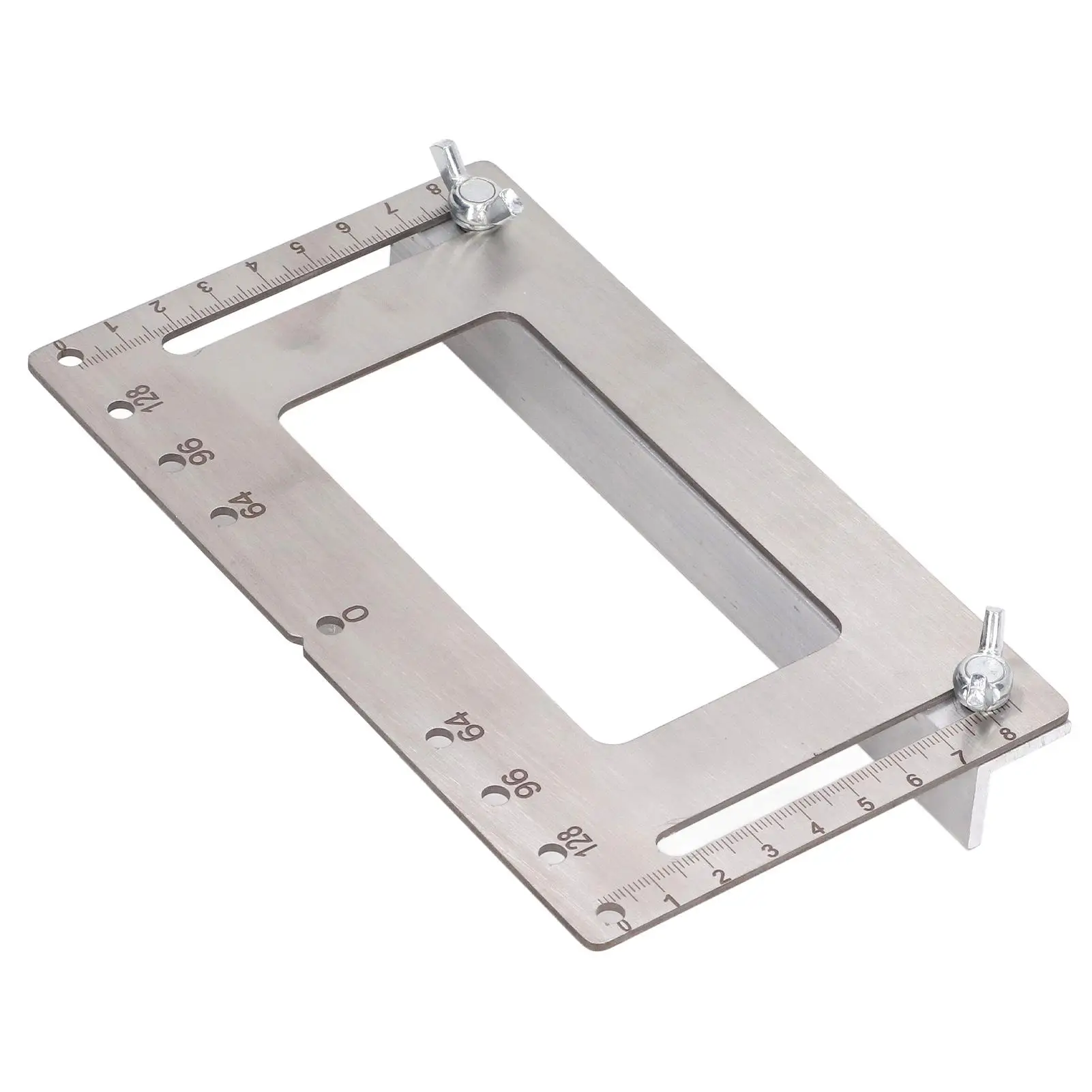 Stainless Steel Hole Punch Drilling Guide Template for cabinet Door Woodworking Tool Locator