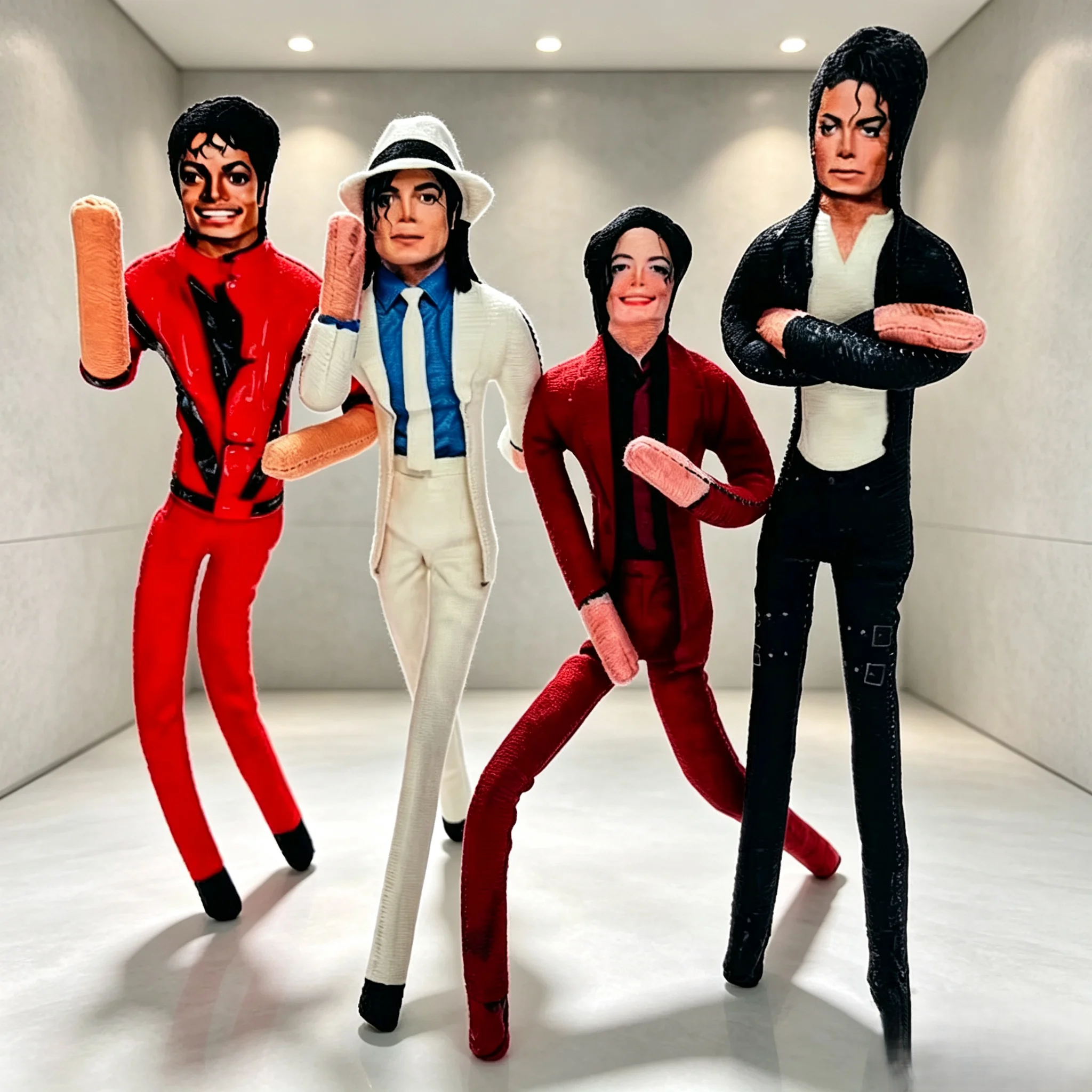2026 New Style Michael Cosplay Prop Jackson Bendable Plush Doll Flexible Wire Frame Poseable MJ Abstract Rat Jerky Doll Fan Gift