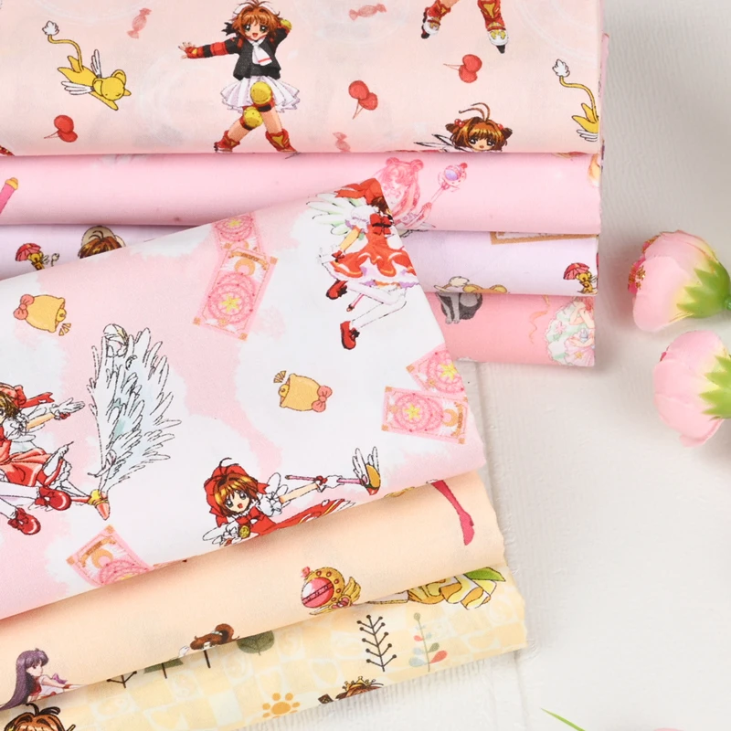 

Japanese Anime Sailor Moon Cartoon Cotton Fabric Handmade Sew Patchwork Quilting Baby Dress Home Sheet Needlework DIY Meterial
